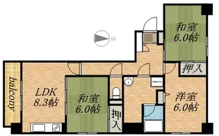 ノール北円山【404号室】の間取り