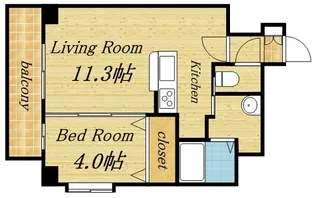FIOORE【9階】の間取り