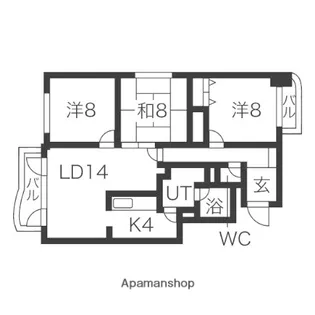 ルーヴル21【4階】の間取り