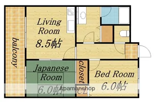 ライオンズマンション西線6条【8階】の間取り