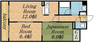 ドミ山鼻九条【8階】の間取り