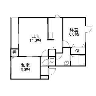 ハイセレール山の手【2階】の間取り