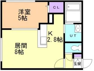 フレンテ宮の沢【405号室】の間取り
