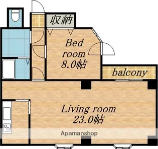 エボリューションF【501号室】の間取り