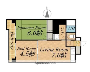 ARMS美術館通Ⅰ【203号室】の間取り