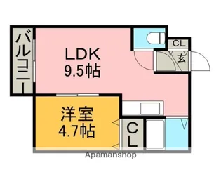 ブローニュ澄川【406号室】の間取り