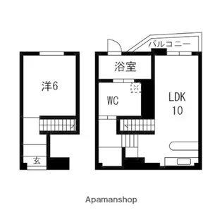 南16条ビル【105号室】の間取り