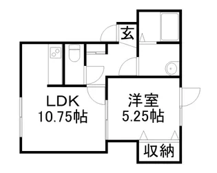 GOURMET CROSS(ガーメットクロス)【102号室】の間取り