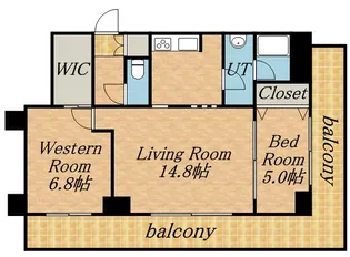 グランカーサ永山公園通 EAST【00601号室】の間取り