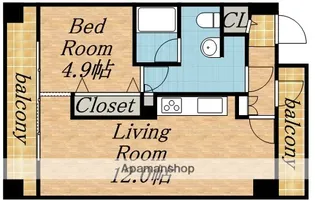 カマール6−6【9階】の間取り