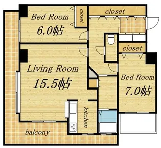 クリーンサッポロ医大西【7階】の間取り