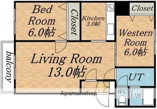 ラ・フレサ発寒【3階】の間取り