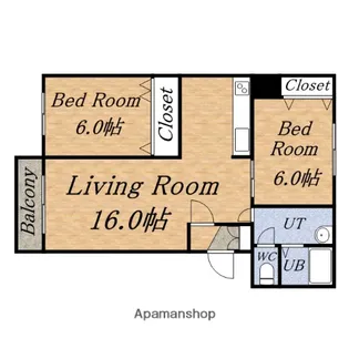 ラ・フレサ発寒【301号室】の間取り