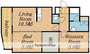 ラフィネ桑園【4階】の間取り