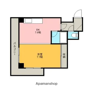 クイーンズ山の手【2階】の間取り