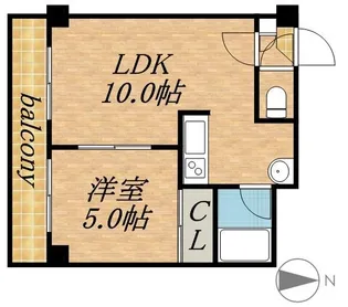 ルーブル8条館【0302号室】の間取り