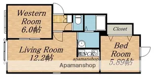WING発寒 ウイング発寒【202号室】の間取り
