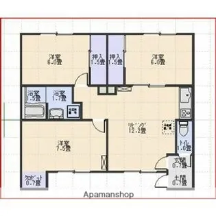 コーポ若林【201号室】の間取り