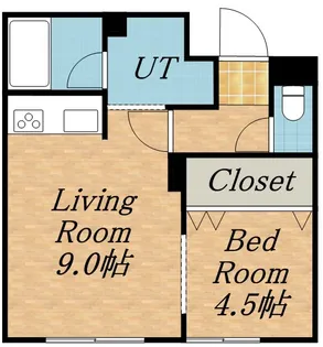 CENTRAL6【103号室】の間取り