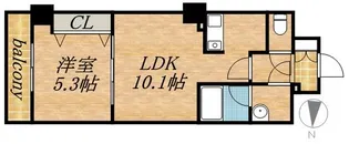 ビッグパレス南5条【9階】の間取り