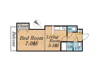 コンパス琴似【00201号室】の間取り