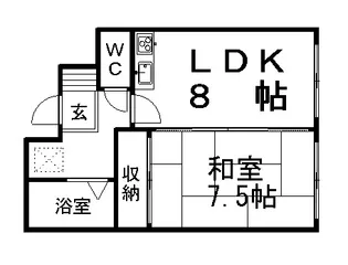 ルミエールサウス【103号室】の間取り