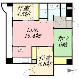 ラ・ヴェルト円山【503号室】の間取り
