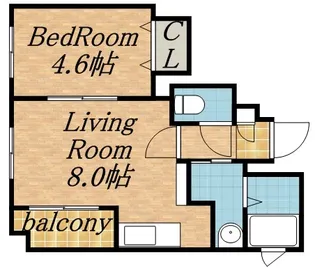 クラッセ円山 WEST【00602号室】の間取り