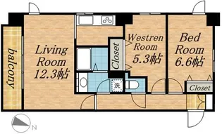 JP NOIE 円山表参道【8階】の間取り