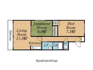総業八軒ハイム【208号室】の間取り