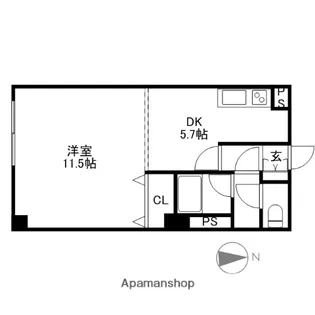 ピュアコート円山【2階】の間取り