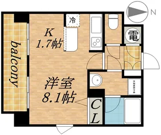 クレジデンス札幌・南4条【00307号室】の間取り