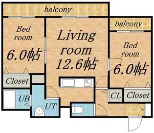 シャトーアネックス【3階】の間取り