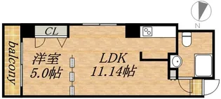 アンソレイエ ヴィ メゾン【00302号室】の間取り