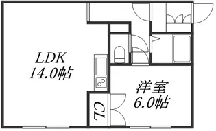 ローヤルハイツ山の手【4階】の間取り
