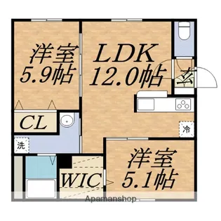 レクザ山鼻【1階】の間取り