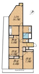 4LDKの間取り画像