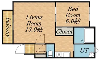 コンフォート南24条【102号室】の間取り