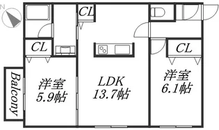 マンダリーノ【2階】の間取り