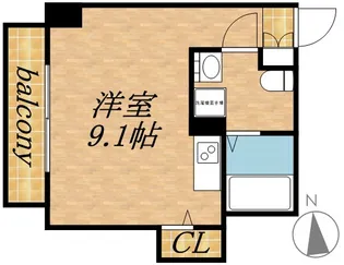 ジュエルタワー【9階】の間取り