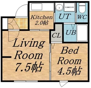 アイビル西町北【2階】の間取り