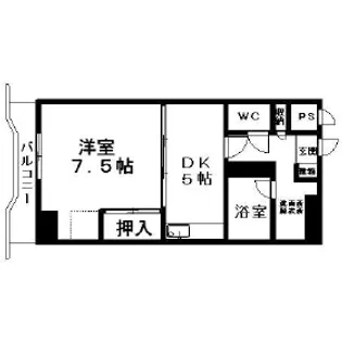 ドミ18ロイヤル【403号室】の間取り