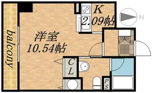 レジディア大通西【9階】の間取り