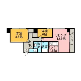 レジディア大通公園【14階】の間取り