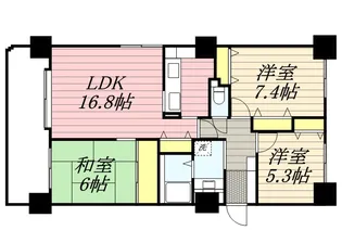 オリエンタルコート大友【3階】の間取り