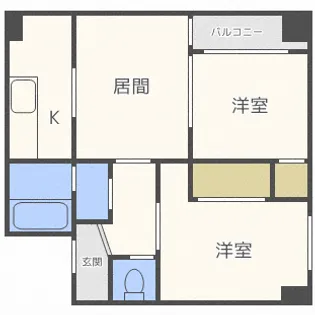 朝日レジデンス【812号室】の間取り