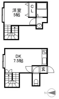 トム中島公園【105号室】の間取り