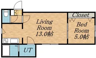 ルネッサンス円山くりの木【201号室】の間取り