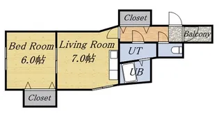 コートロティ大通【605号室】の間取り
