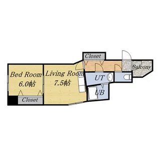 コートロティ大通【9階】の間取り